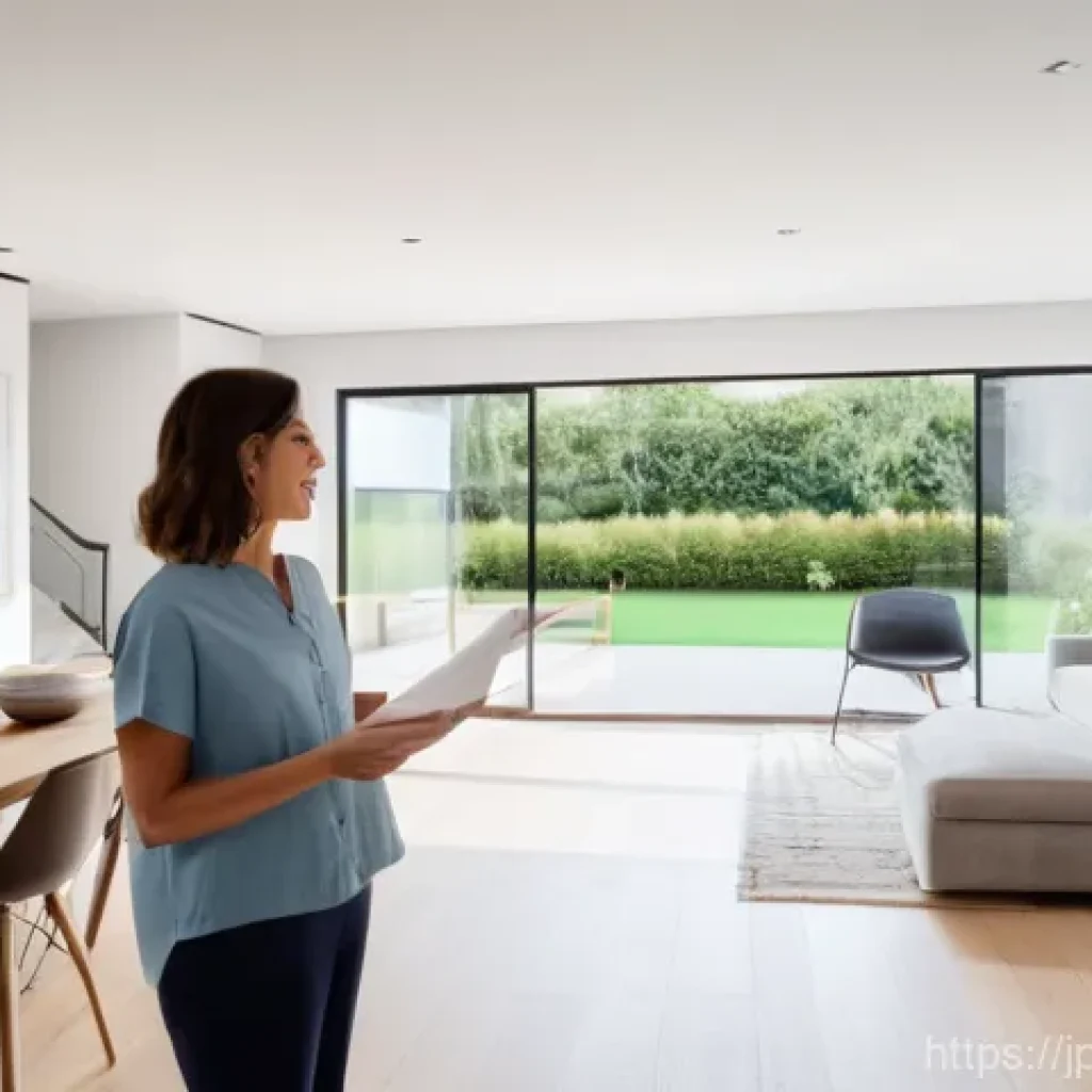 인테리어 코디네이터가 알아야 할 건축법 기초 - **Professional Interior Coordinator Presenting a Safe and Accessible Modern Home:**
A bright, pr...