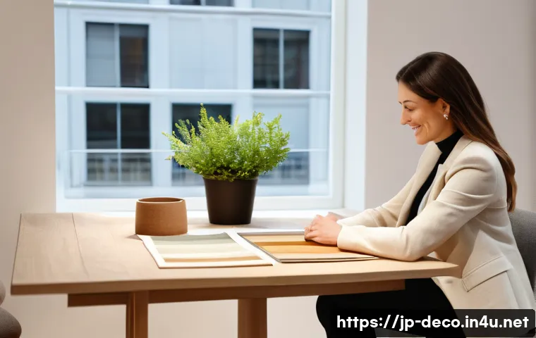 인테리어 코디네이터의 고객 요구 분석 방법 - "Heartfelt Consultation: Uncovering Dreams"**
    A warm and inviting scene in a bright, modern inte...